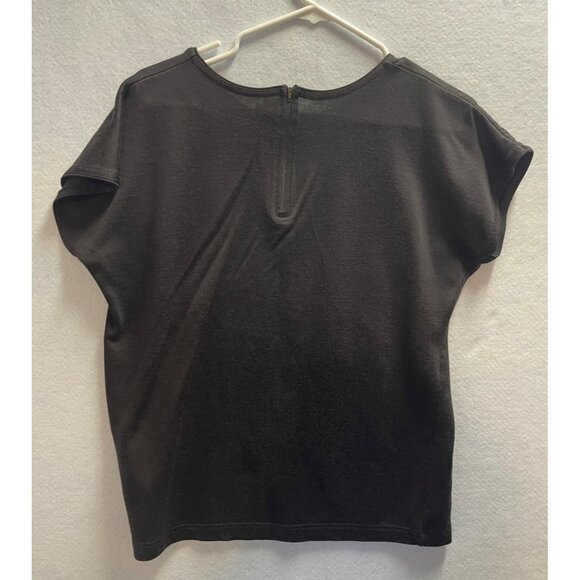 Vintage Evan-Picone Short Sleeve Blouse Quarter Zip Blouse Size Medium - Picture 2 of 10